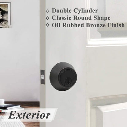 Satin Nickel Finish Double Cylinder Deadbolt Lock - Keyed Alike DLD102SN - Probrico