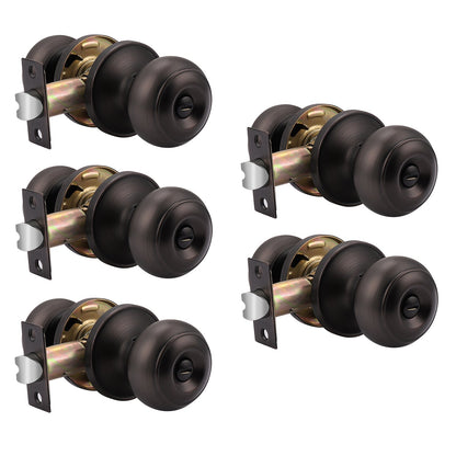 Door Lock Knobs Privacy Locks Oil Rubbed Bronze Finish DL609ORBBK - Probrico