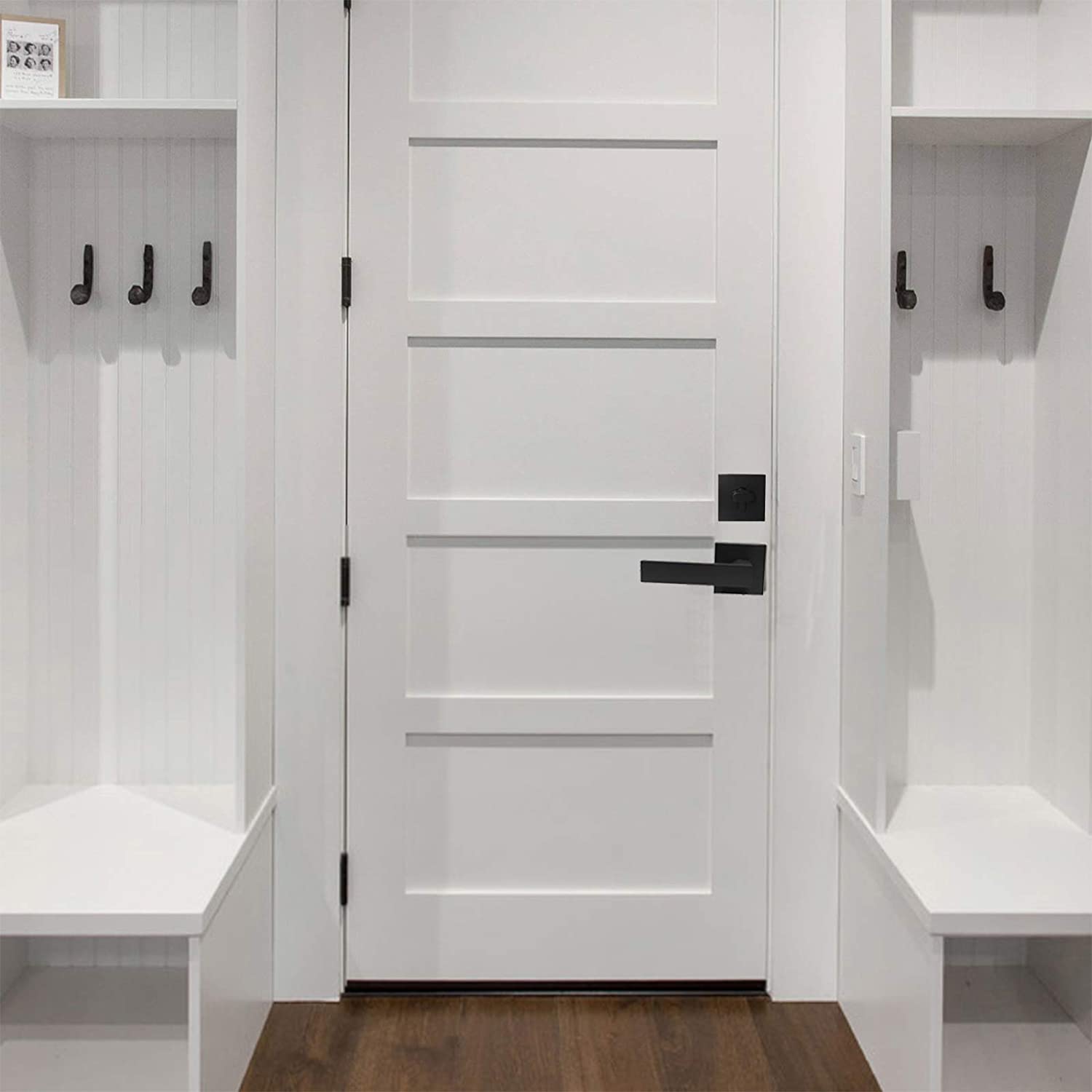 2 Pack Entry Door Knob with Lock Key for Exterior and Interior Door, Home  Bathroom Bedroom Handle Lock Sets
