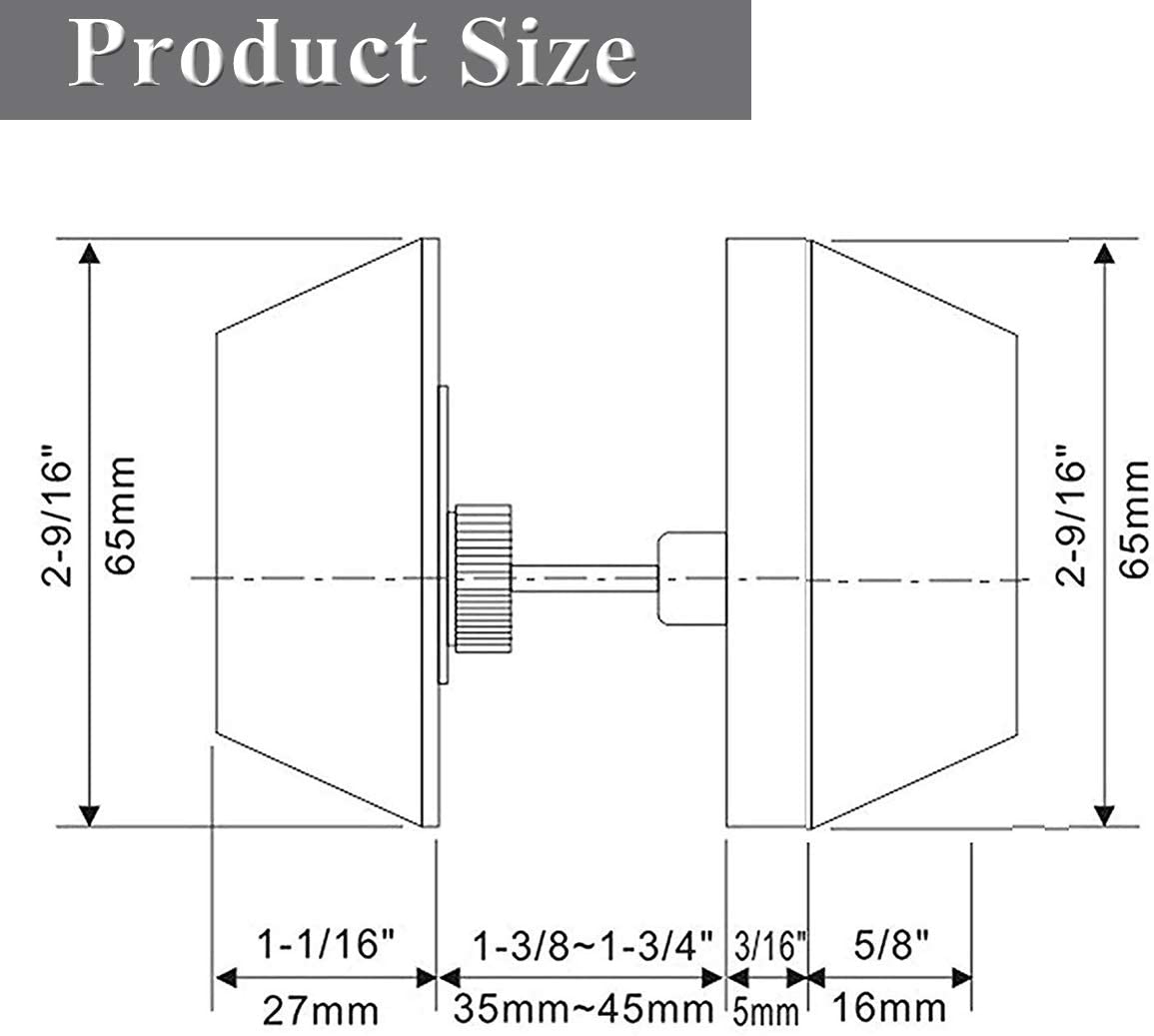 Satin Nickel Finish Double Cylinder Deadbolt Lock - Keyed Alike DLD102SN - Probrico