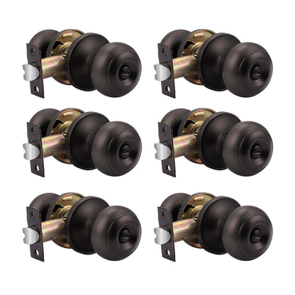 Door Lock Knobs Privacy Locks Oil Rubbed Bronze Finish DL609ORBBK - Probrico