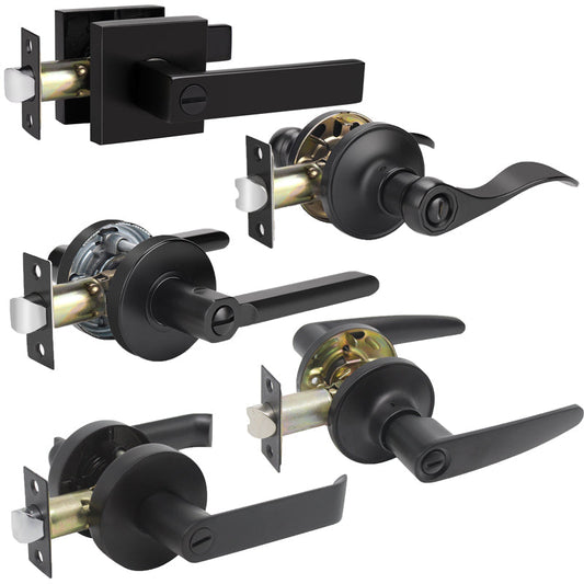 Probrico Door Handles Satin Nickel Finish, Black Finish and Oil Rubbed Bronze Door Levers 10 Packs - Probrico