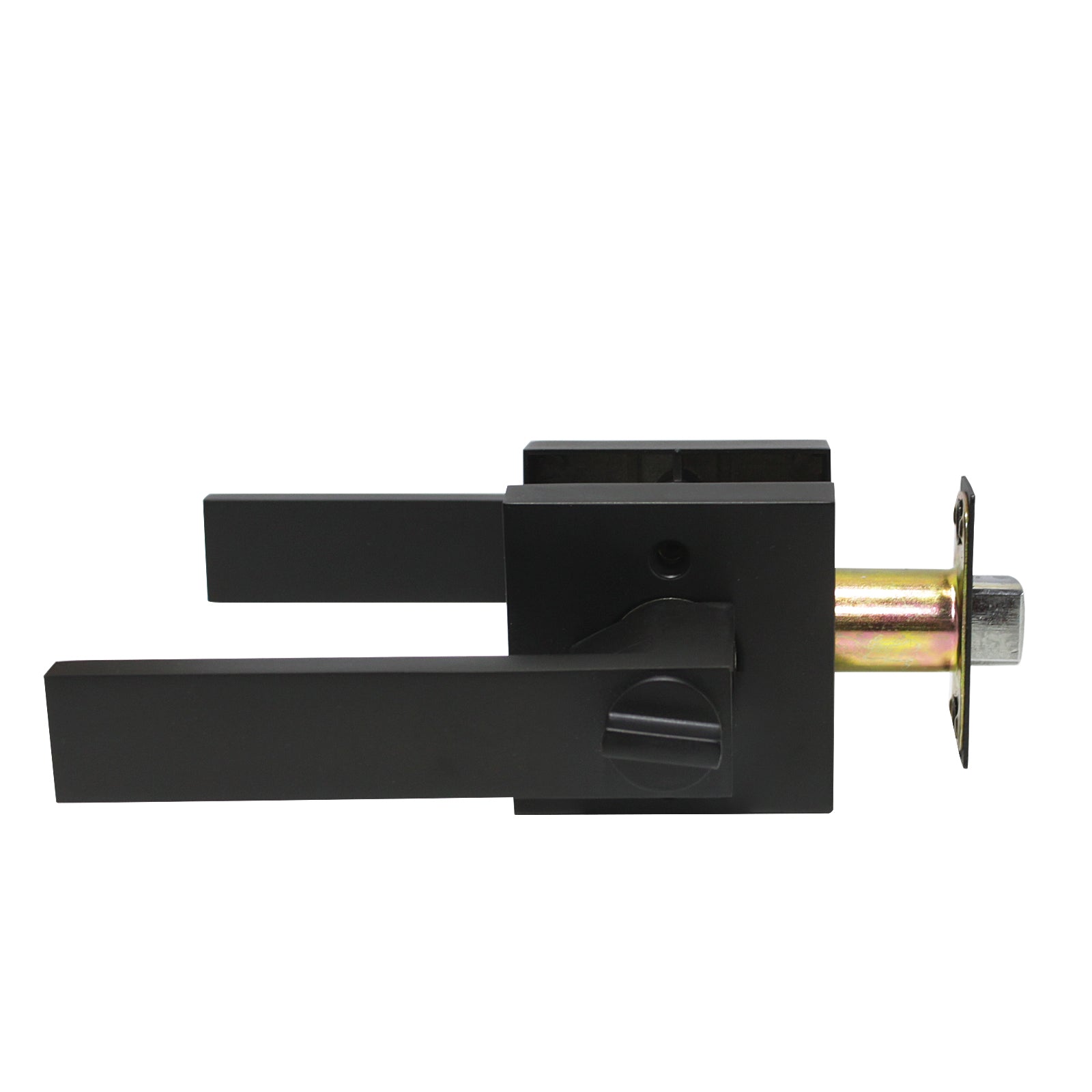 Heavy Duty Privacy Lock Door Levers Square Plate Black Finish DL01BKBK