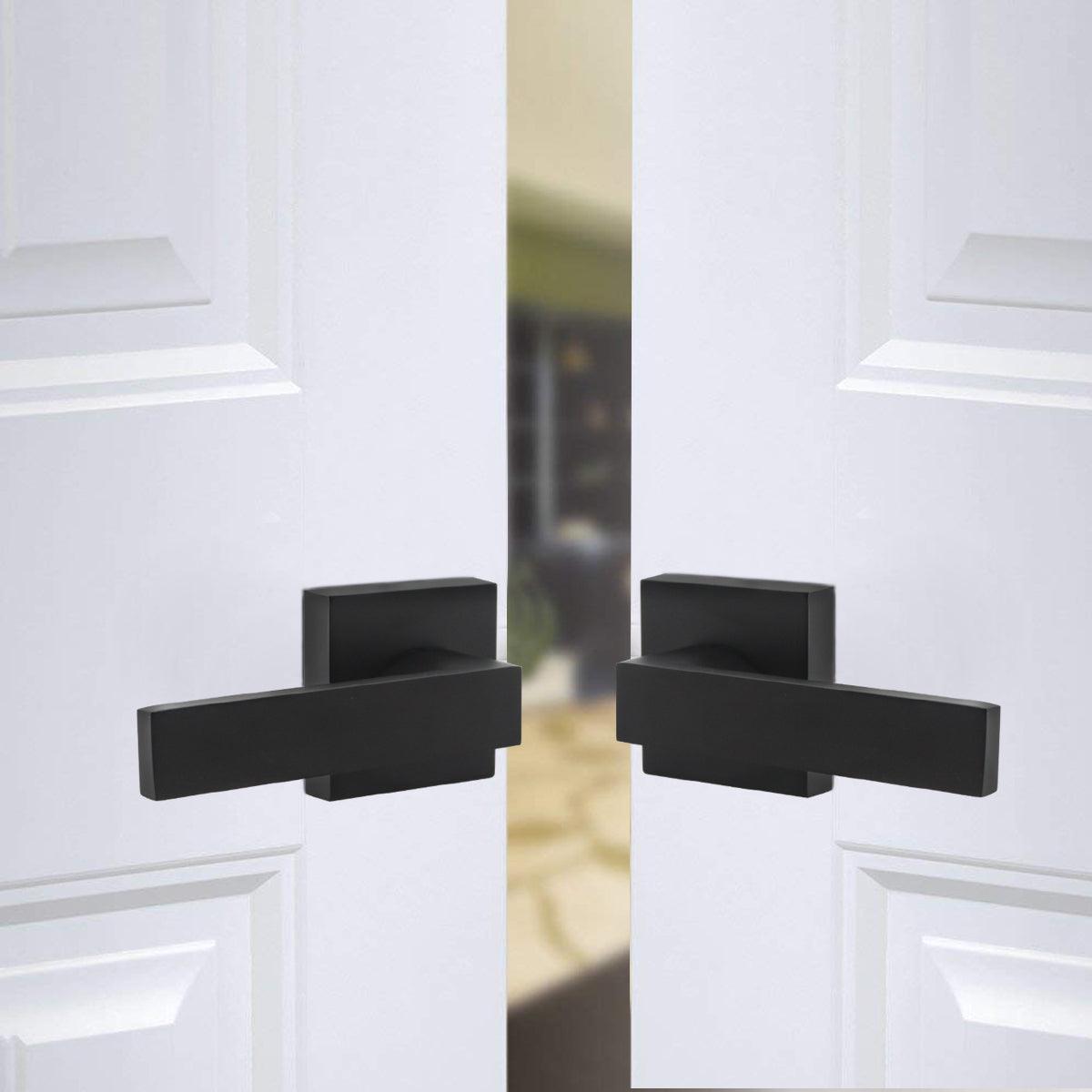 Black Door Handles Heavy Duty Keyed/Keyed Alike/Privacy/Passage/Dummy Door Lock Levers DL01BK - Probrico