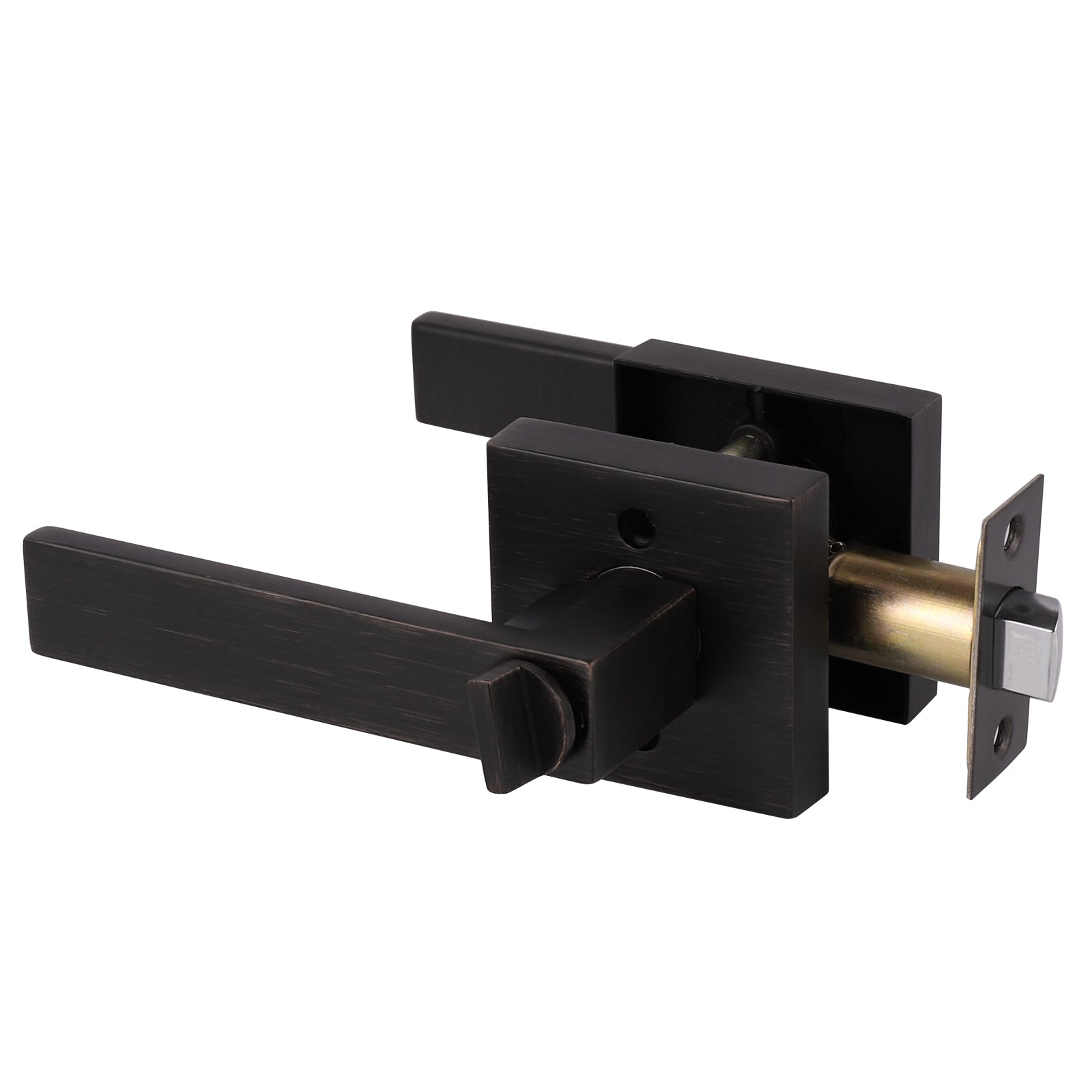 Heavy Duty Door Handles with Square Design Oil Rubbed Bronze Finish DL01ORB - Probrico