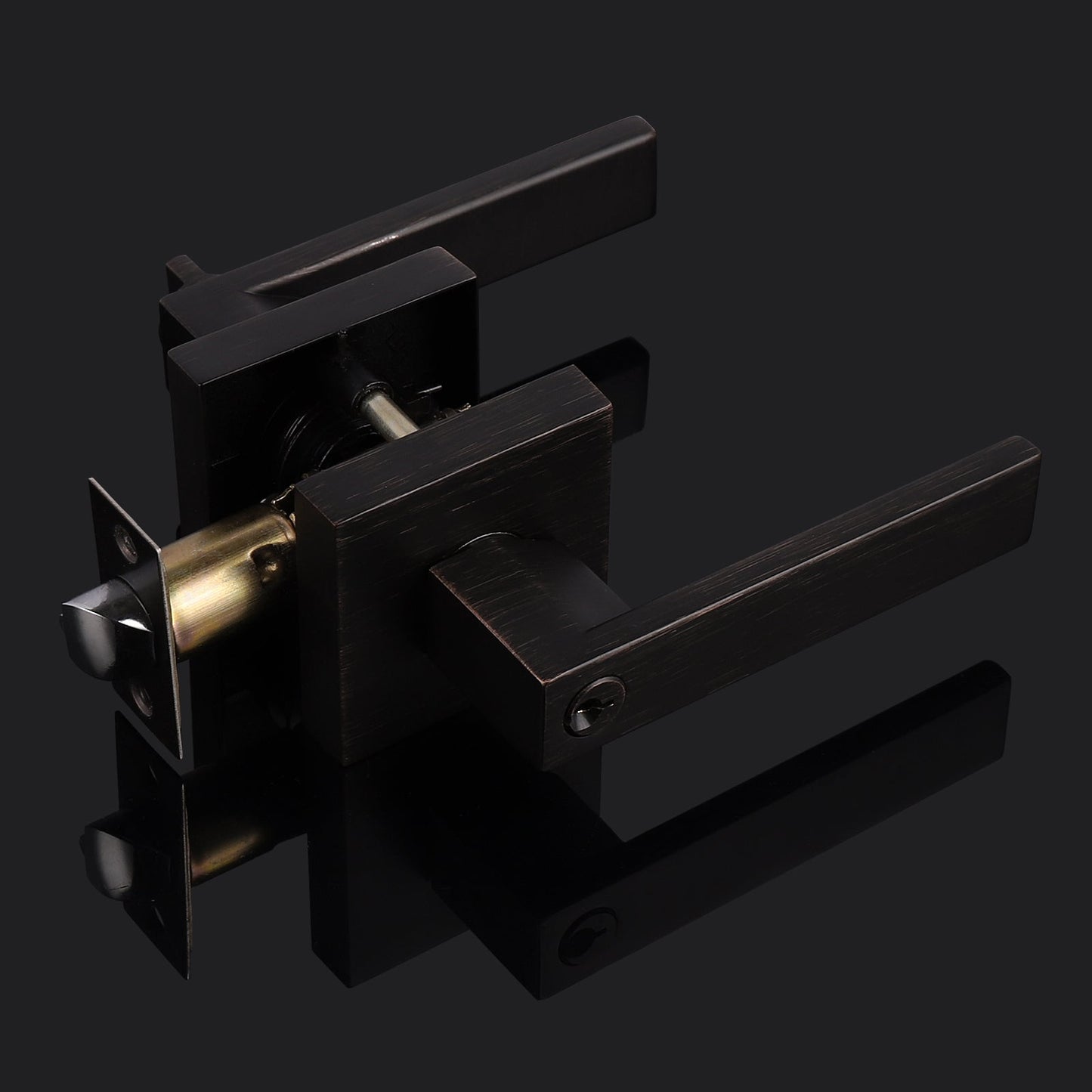 Heavy Duty Door Handles with Square Design Oil Rubbed Bronze Finish DL01ORB - Probrico