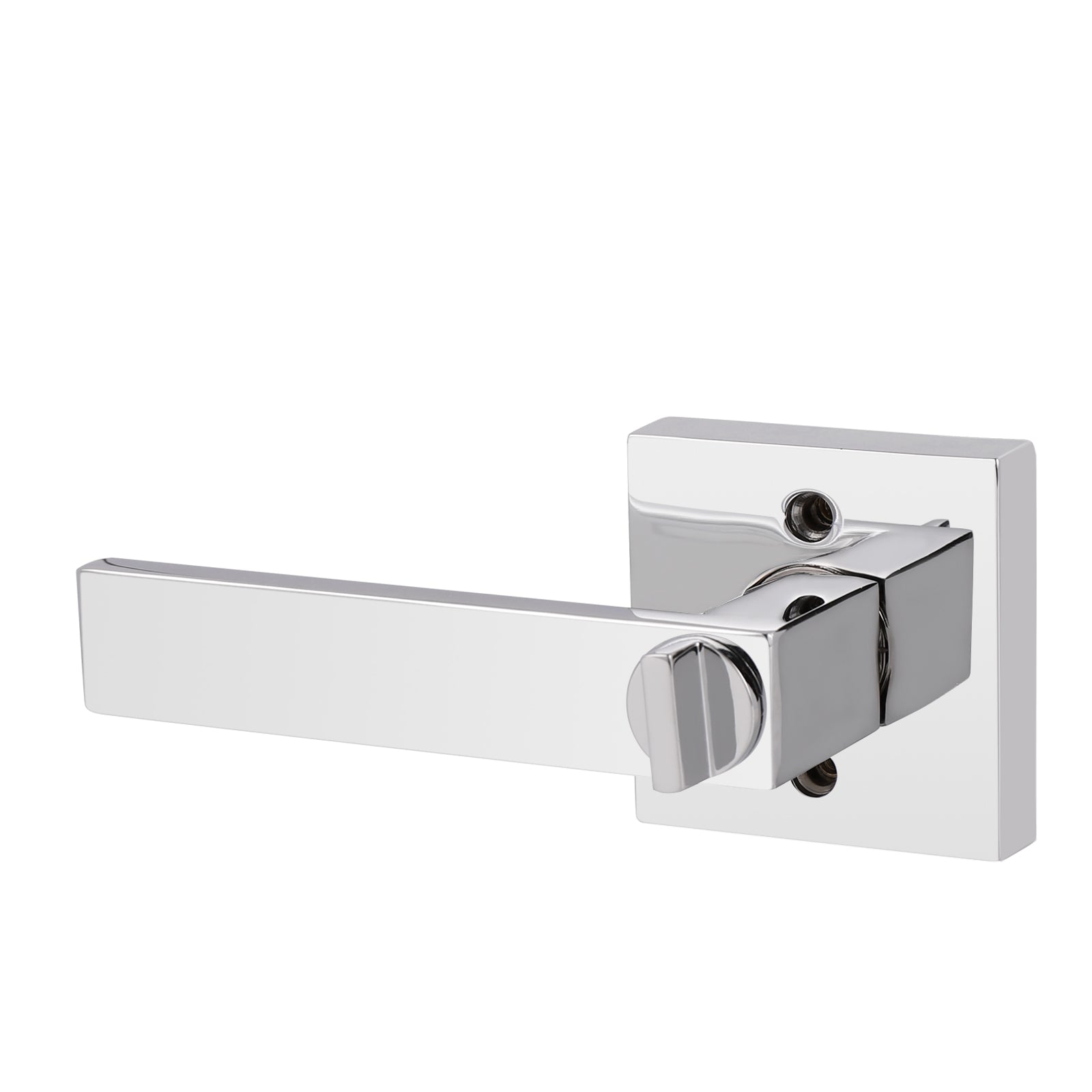 Heavy Duty Privacy Door Handles with Square Design, Polished Chrome Finish DL01PCBK - Probrico