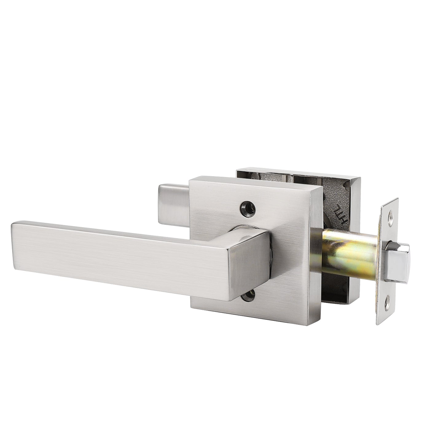 Front Door Levers and Single Cylinder Deadbolts Lock Set (Keyed Alike), Satin Nickel Finish - Probrico