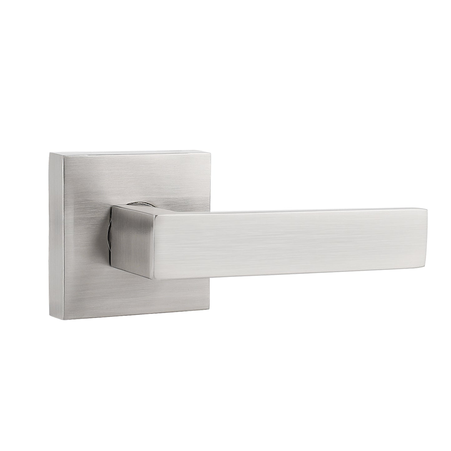 Single Dummy Door Lever Handle with Square Rosette, Brushed Nickel Finish DL01SNDM - Probrico