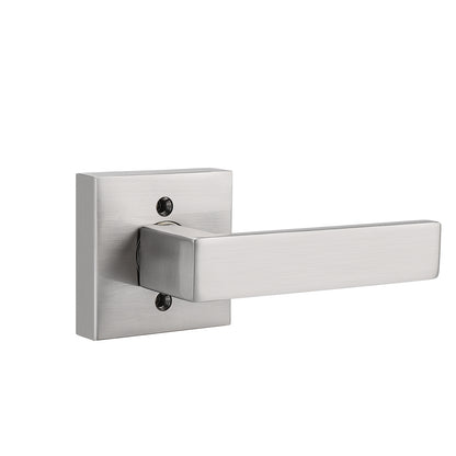 Single Dummy Door Lever Handle with Square Rosette, Brushed Nickel Finish DL01SNDM - Probrico