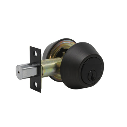 Double Cylinder Deadbolts with Key on Both Side, Keyed Entry Door Lock Oil Rubbed Bronze Finish DLD102ORB - Probrico