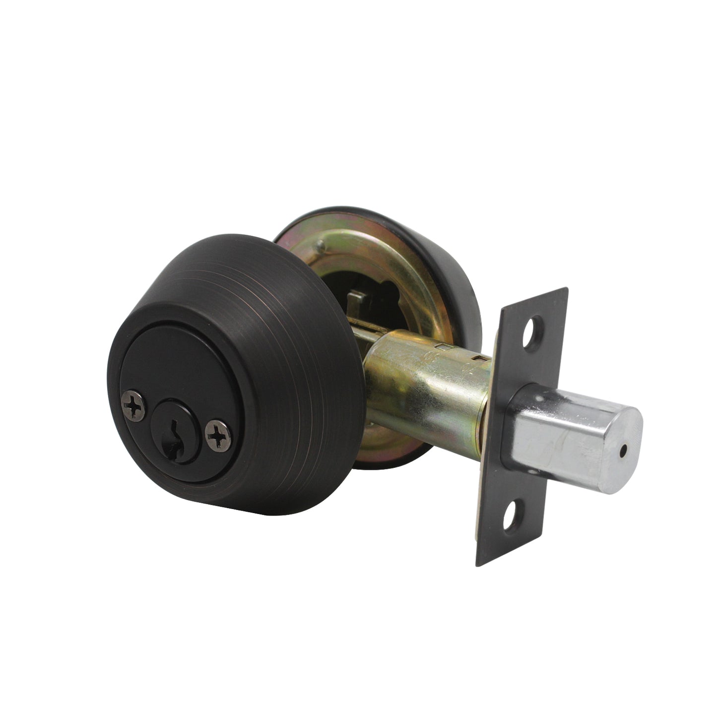 Double Cylinder Deadbolts with Key on Both Side, Keyed Entry Door Lock Oil Rubbed Bronze Finish DLD102ORB - Probrico