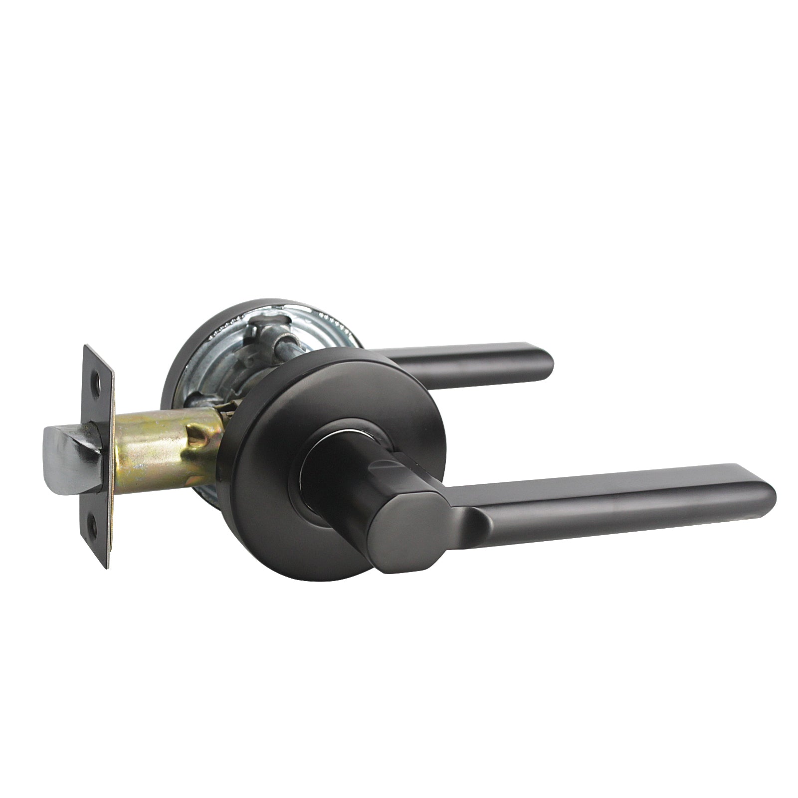 Heavy Duty Door Handles Black Finish, Straight Lever Style Door Lever, Entry Keyed Alike/Privacy Lock, Passage/Dummy HandleDL1637BK
