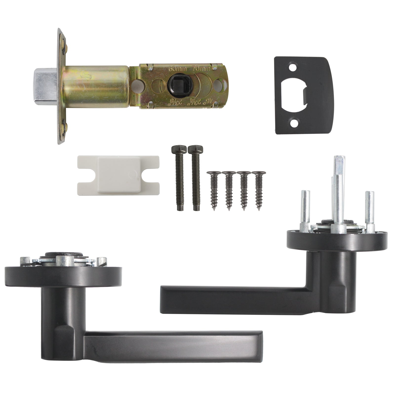 Heavy Duty Door Handles Black Finish, Straight Lever Style Door Lever, Entry Keyed Alike/Privacy Lock, Passage/Dummy HandleDL1637BK