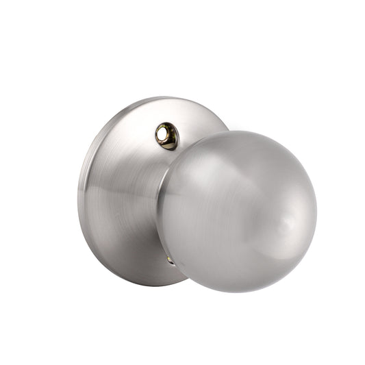 Round Ball Style Single Dummy Door Knobs Brushed Nickel Finish DL5763SNDM - Probrico