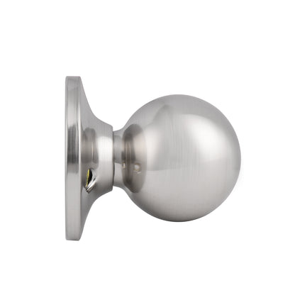 Round Ball Style Single Dummy Door Knobs Brushed Nickel Finish DL5763SNDM - Probrico