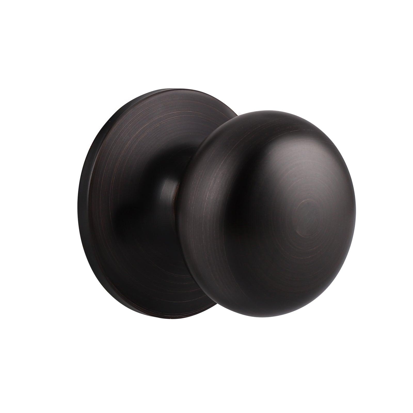Single Connect Rod Flat Ball Knobs Entry Keyed/Privacy/Passage/Dummy Door Lock Knob Oil Rubbed Bronze Finish DL5766ORB