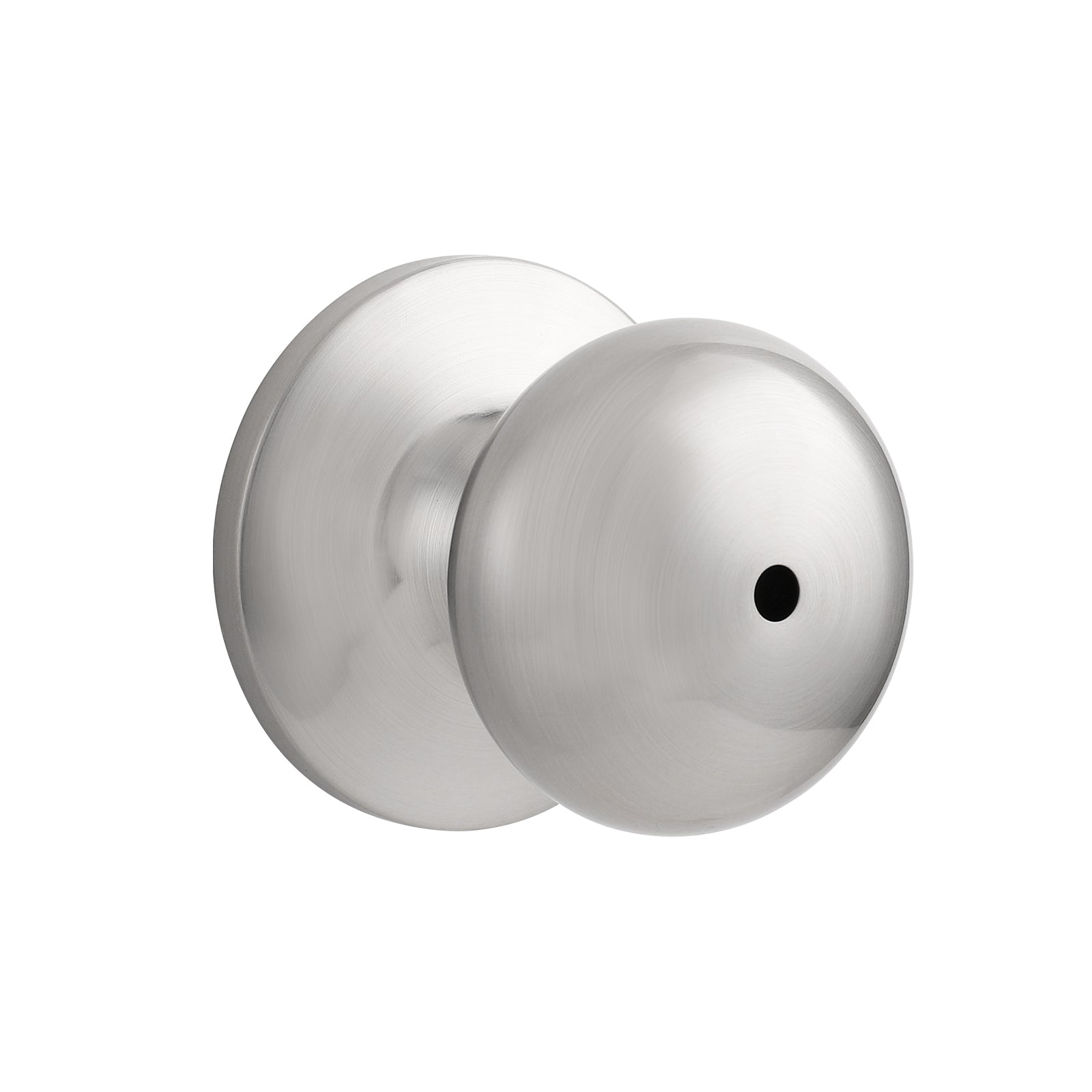 Satin Nickel Privacy Bed Bath Door Knob with Round Rosette DL5766SNBK