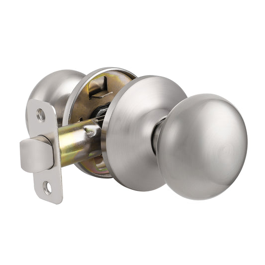 Satin Nickel Closet Hallway Passage Door Knob with Universal Latch DL5766SNPS - Probrico