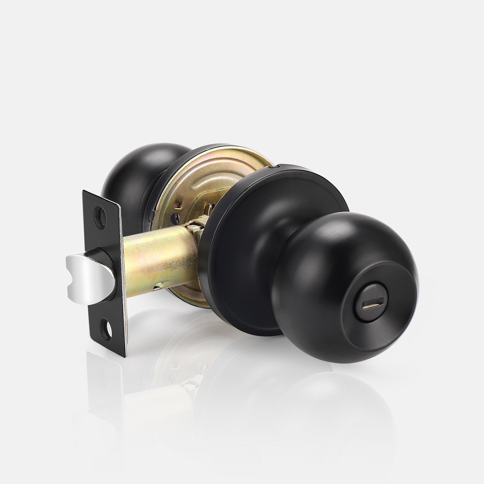 Probrico Various Styles of Black Privacy Locks Door Handle Door Knob and Crystal Door Knob 10 Pack