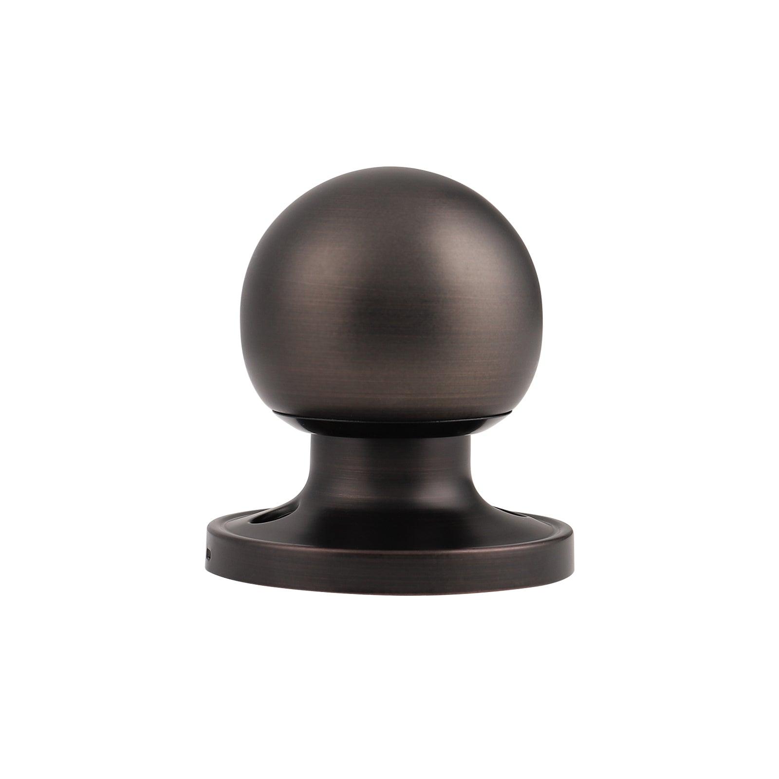 Round Ball Knobs Entrance Privacy Passage Dummy Door Lock Knob, Oil Rubbed Bronze Finish DL607ORB