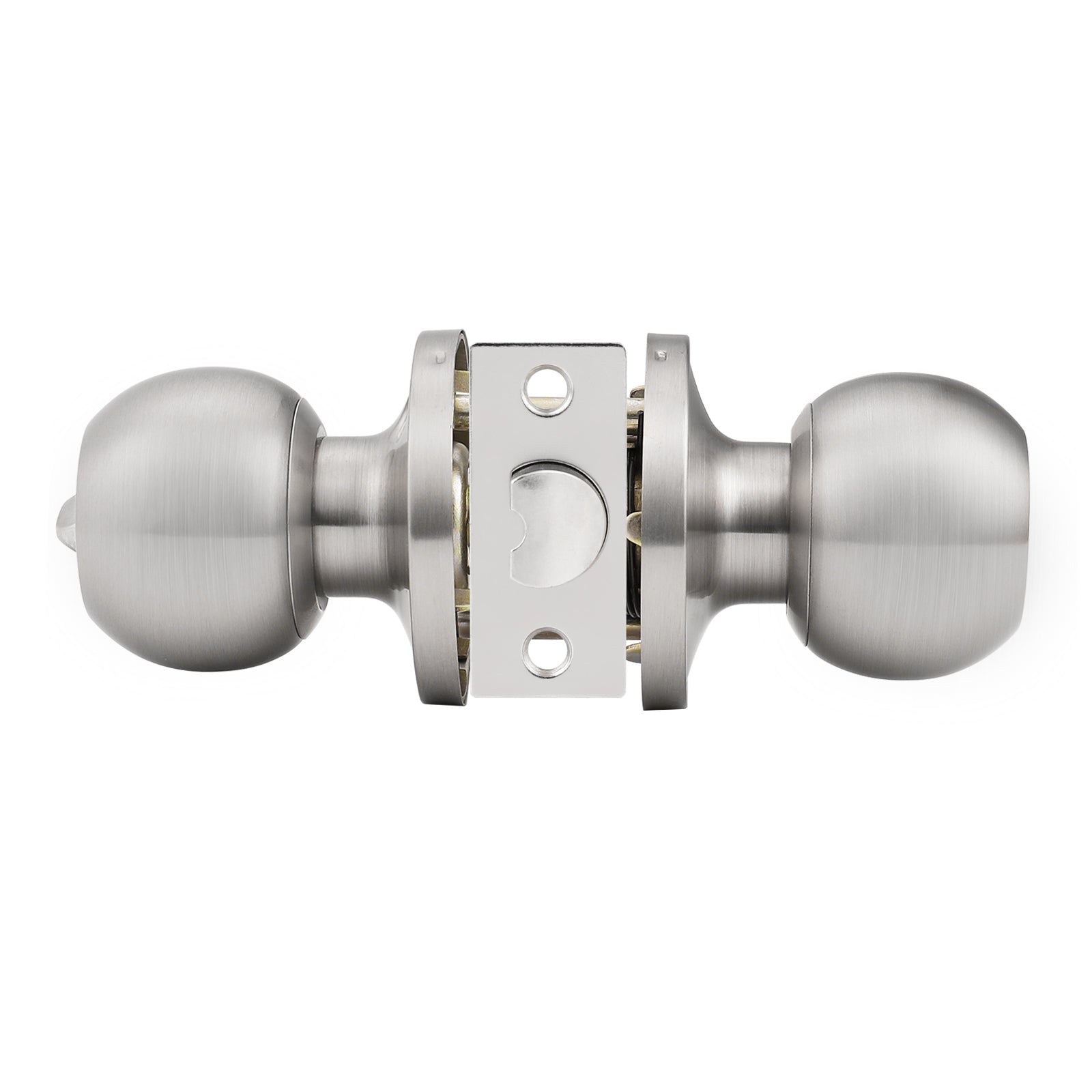 Satin Nickel Round Ball Knobs Keyed Entry/Privacy/Passage/Dummy Door Lock Knob, Satin Nickel Finish DL607SN