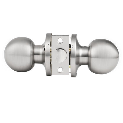 Satin Nickel Round Ball Knobs Keyed Entry/Privacy/Passage/Dummy Door Lock Knob, Satin Nickel Finish DL607SN