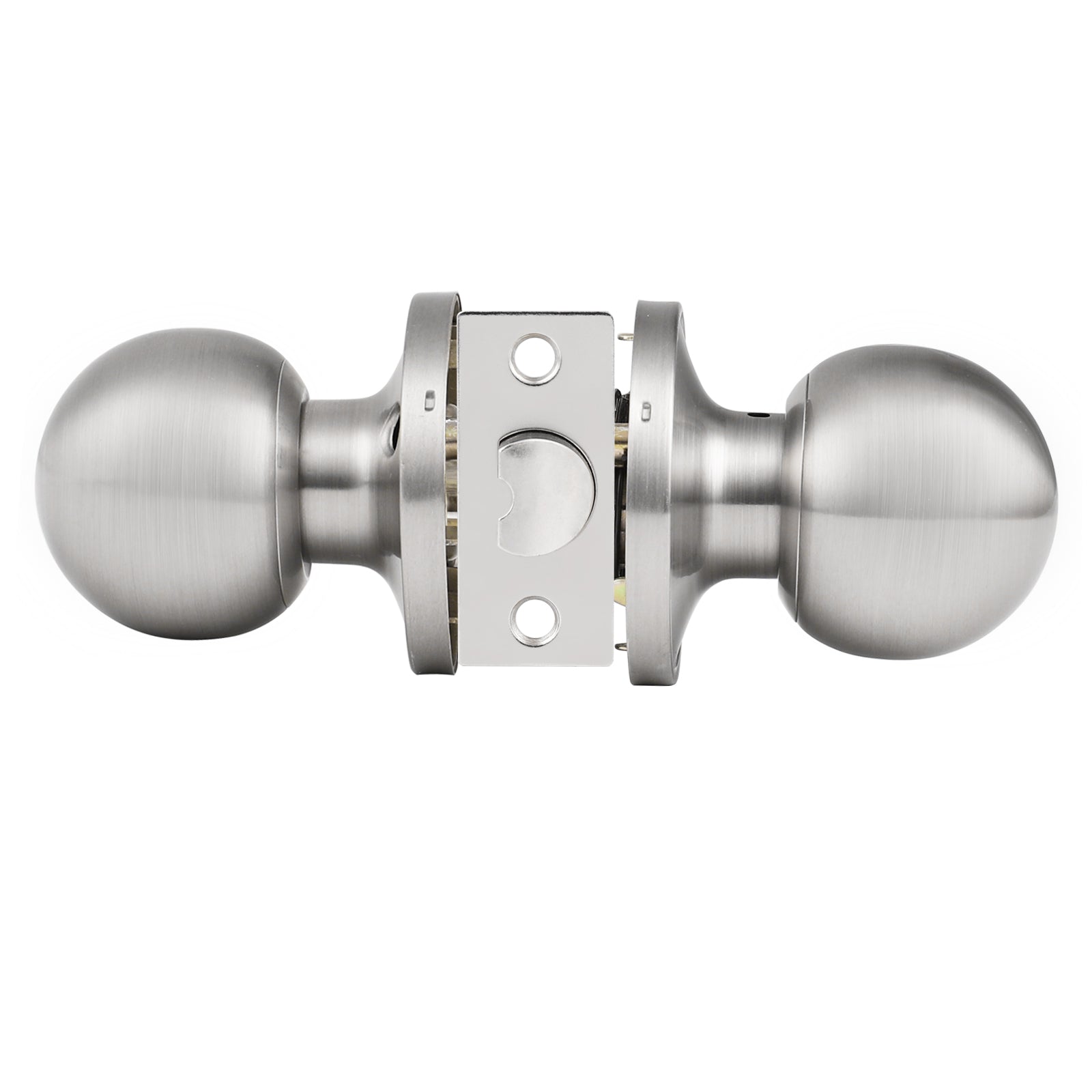 Satin Nickel Round Ball Knobs Keyed Entry/Privacy/Passage/Dummy Door Lock Knob, Satin Nickel Finish DL607SN
