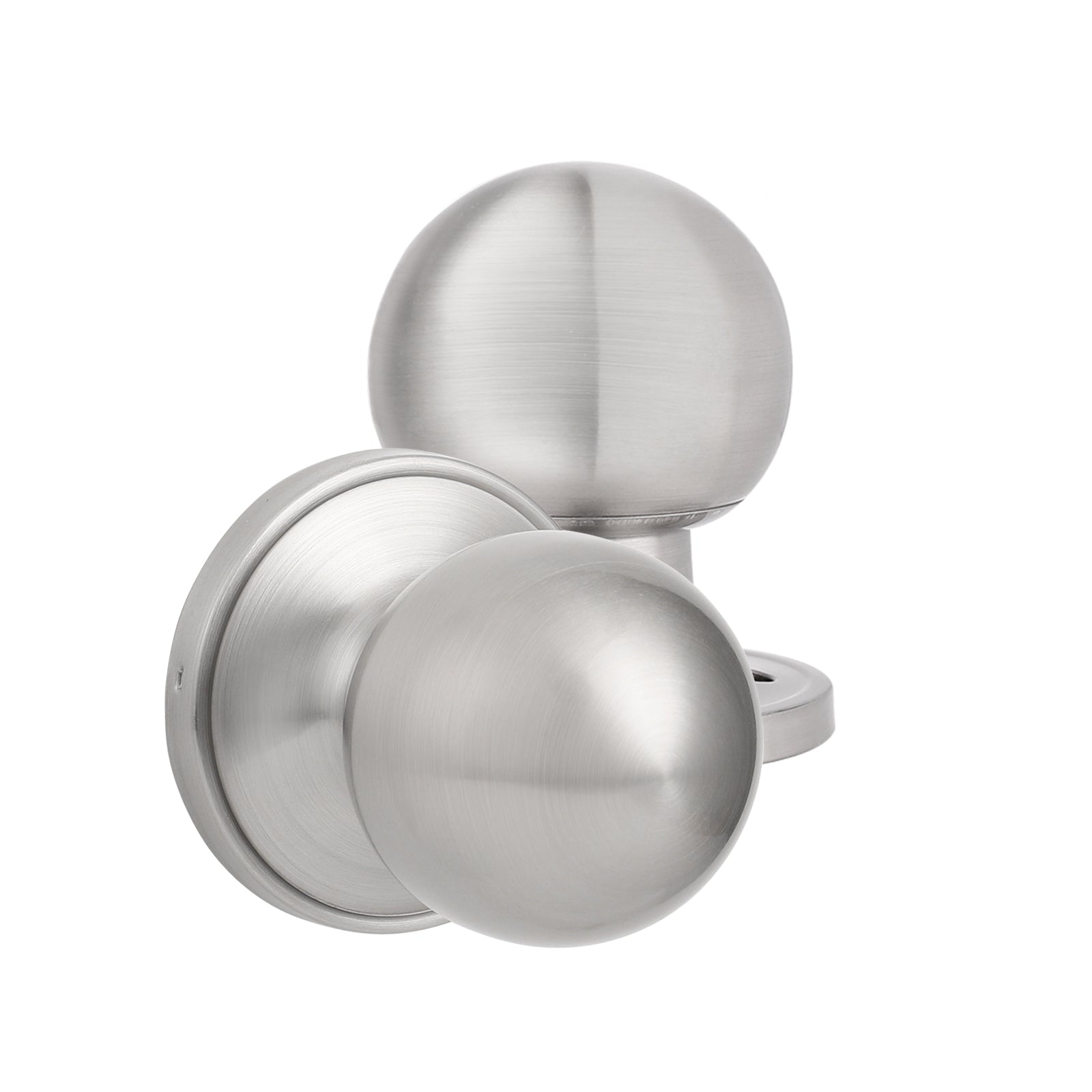 Satin Nickel Round Ball Knobs Keyed Entry/Privacy/Passage/Dummy Door Lock Knob, Satin Nickel Finish DL607SN