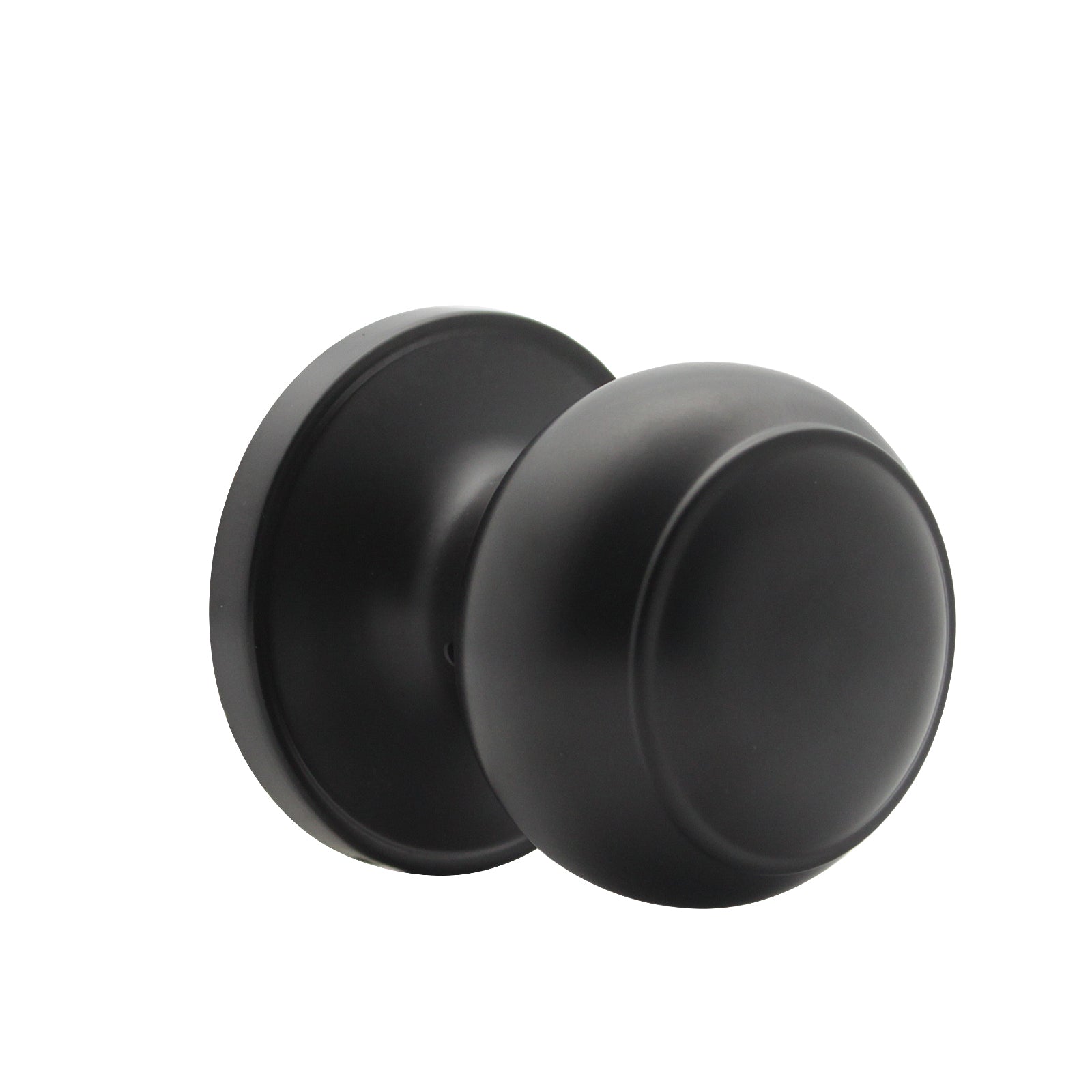 Flat Ball Passage Door Knobs for Closet and Hallway, Black Finish DL609BKPS - Probrico