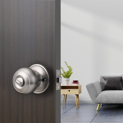 Flat Ball Knobs Keyed Alike/Entry Keyed/Privacy/Passage/Dummy Door Lock Knobs DL609SN Satin Nickel Finish - Probrico