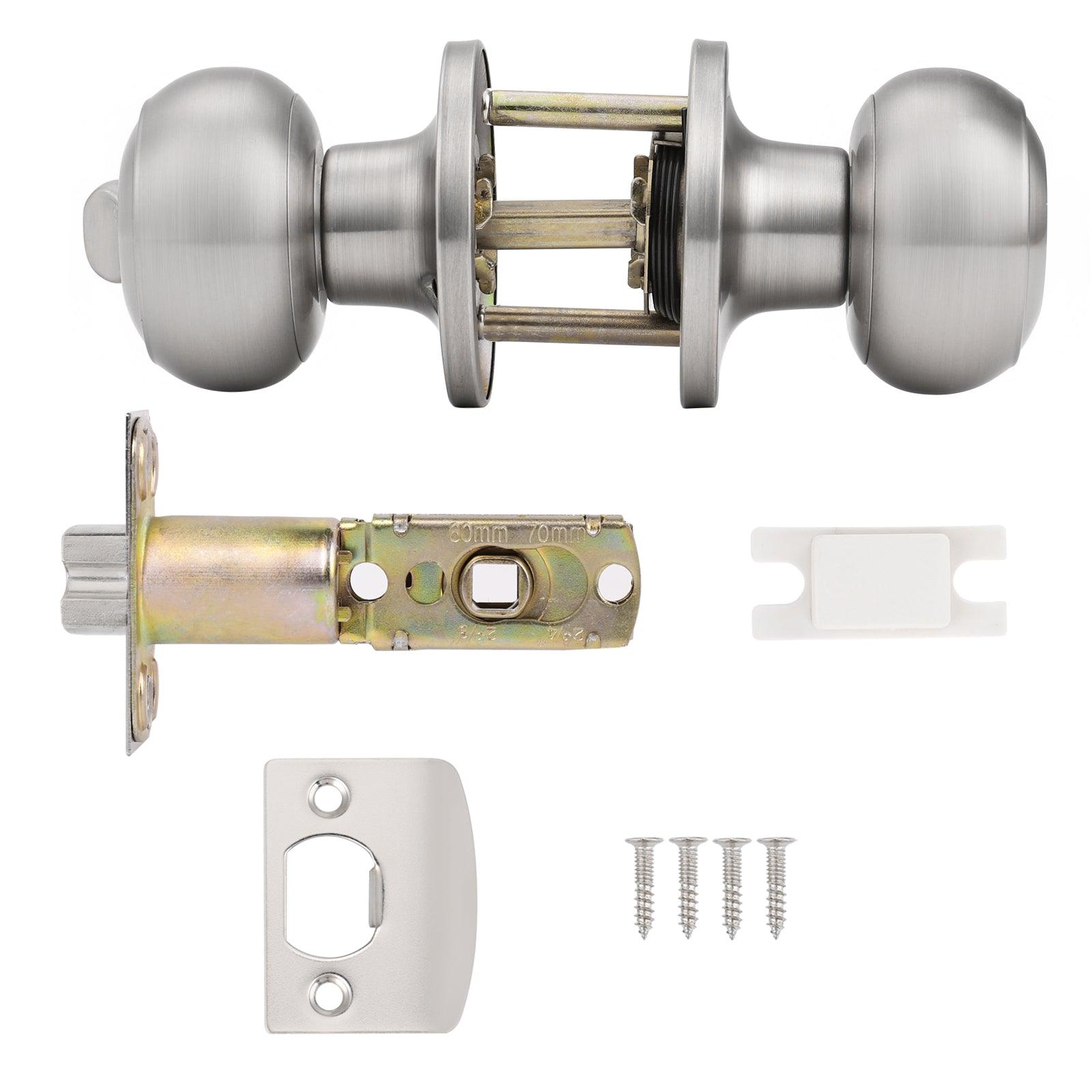 Flat Ball Knobs Keyed Alike/Entry Keyed/Privacy/Passage/Dummy Door Lock Knobs DL609SN Satin Nickel Finish - Probrico