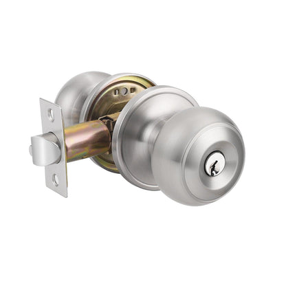 Flat Ball Knobs Keyed Alike/Entry Keyed/Privacy/Passage/Dummy Door Lock Knobs DL609SN Satin Nickel Finish - Probrico