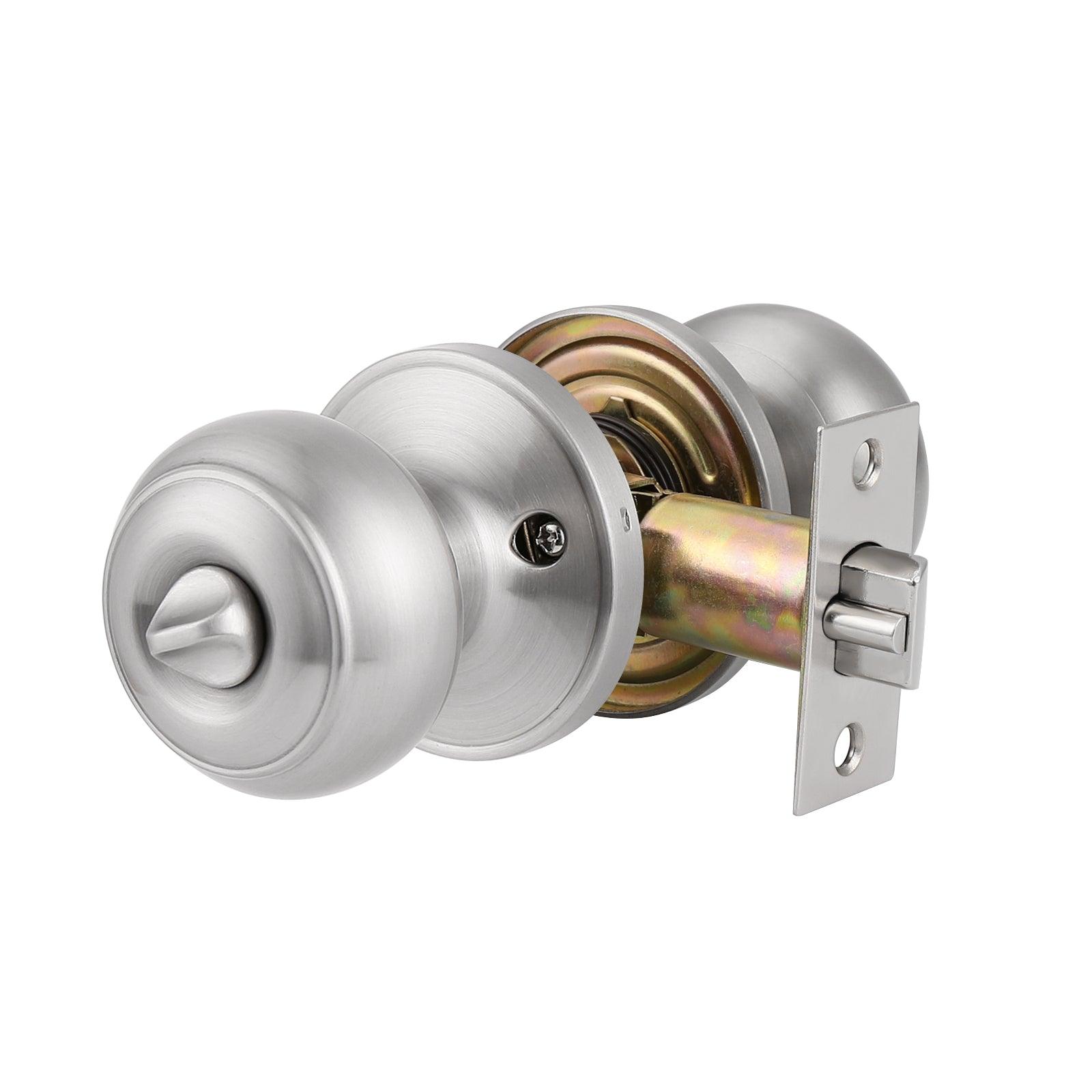 Flat Ball Knobs Keyed Alike/Entry Keyed/Privacy/Passage/Dummy Door Lock Knobs DL609SN Satin Nickel Finish - Probrico