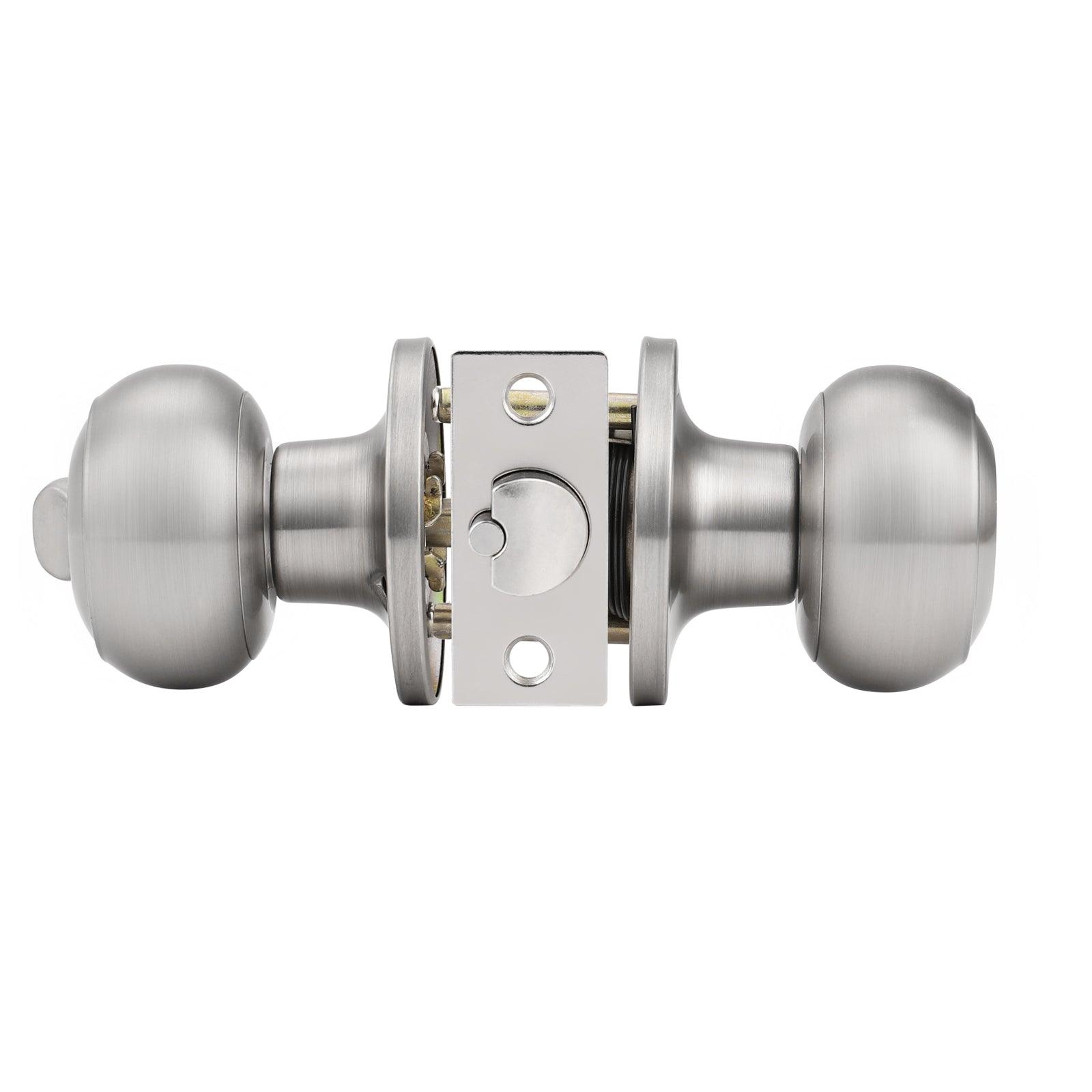 Flat Ball Knobs Keyed Alike/Entry Keyed/Privacy/Passage/Dummy Door Lock Knobs DL609SN Satin Nickel Finish