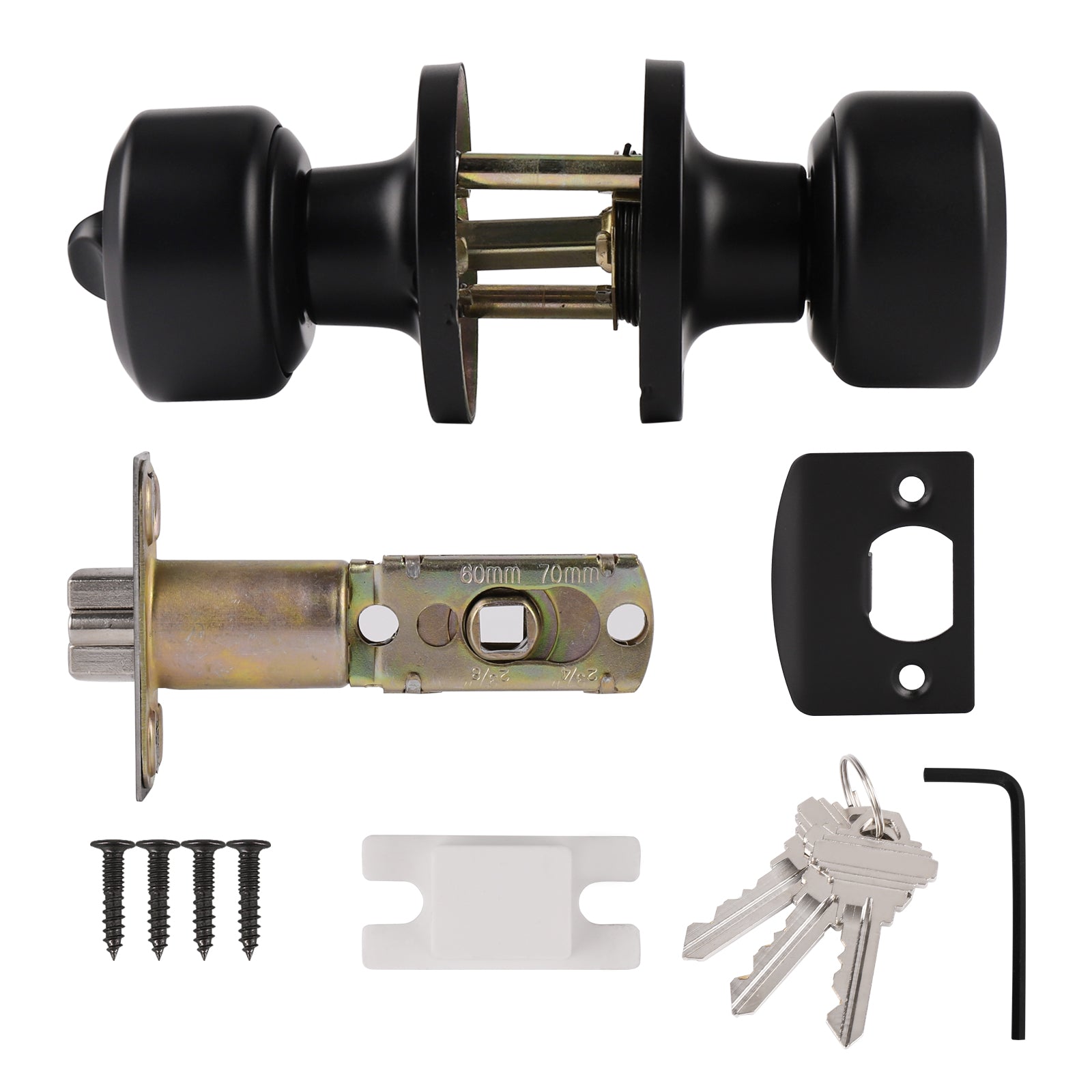 Interior Entry Door Lock Knobs, Keyed Alike Lock set with Same Key DL610