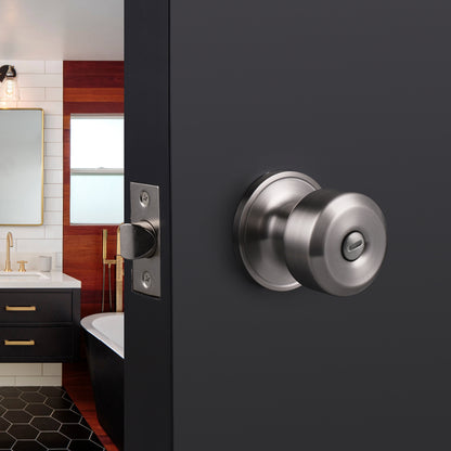 Modern Door Knob Set with Round Rose, Privacy Door Lock for Bedroom Bathroom DL610 - Probrico