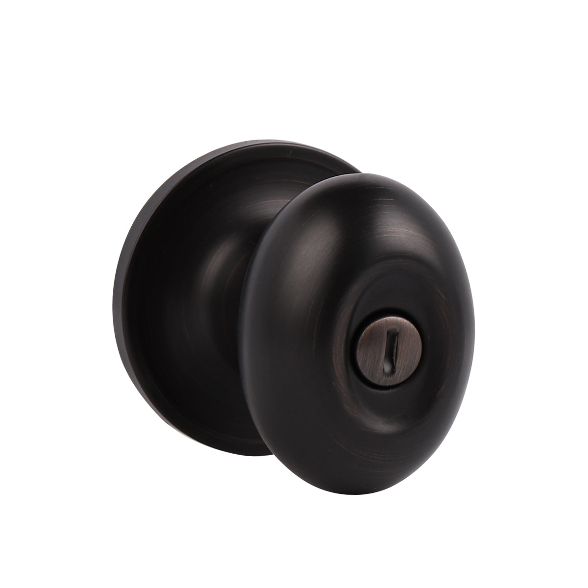 Oval Ball Style Door Knob Privacy Oil Rubbed Bronze Finish DL692ORBBK - Probrico