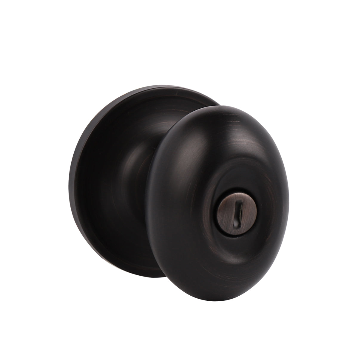 Oval Ball Style Door Knob Privacy Oil Rubbed Bronze Finish DL692ORBBK
