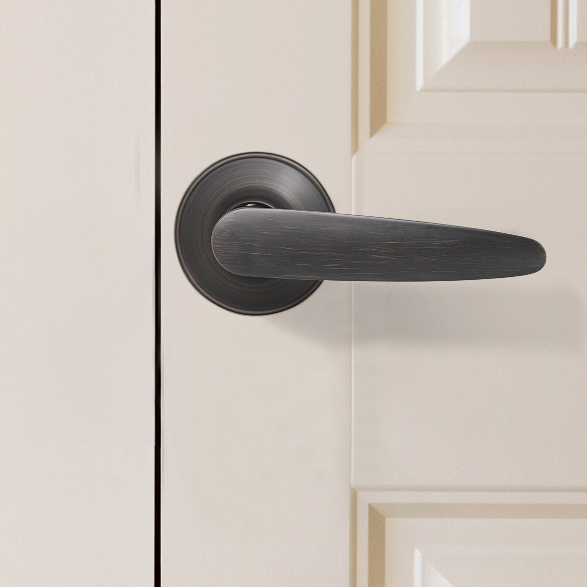 Passage Door Lever set for Closet and Hall, Leaf Style, Oil Rubbed Bronze finish DL815ORBPS - Probrico