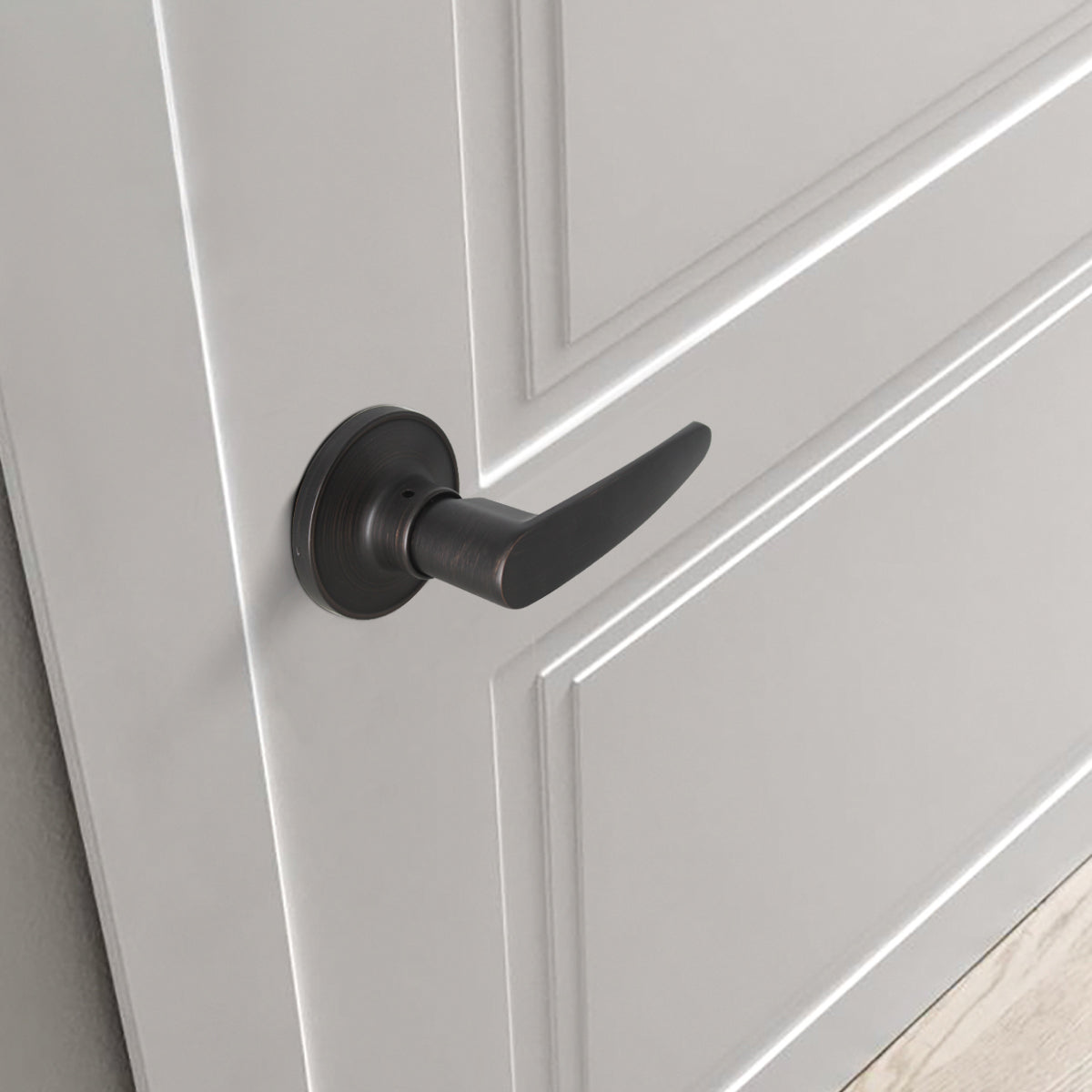 Passage Door Lever set for Closet and Hall, Leaf Style, Oil Rubbed Bronze finish DL815ORBPS