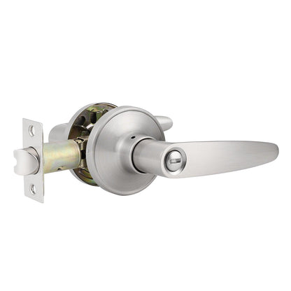 Heavy Duty Door Handles Leaf Style Keyed Entry/Privacy/Passage/Dummy Door Lock Levers Satin Nickel FinishDL815SN - Probrico