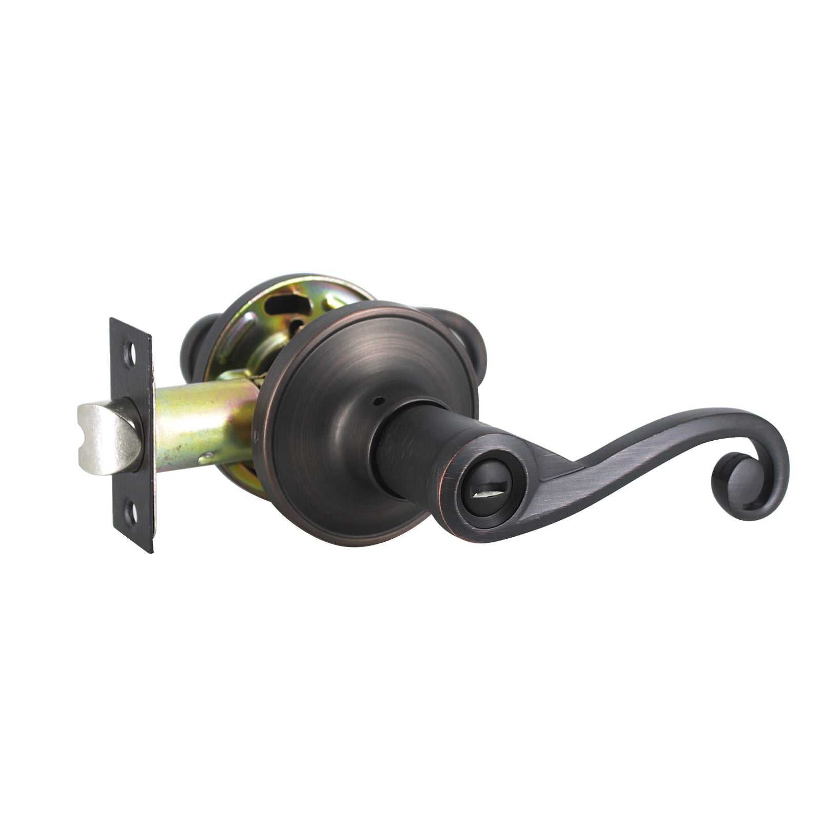 Scroll Wave Style Door Levers Oil Rubbed Bronze Finish Privacy/Passage Function Door Lock - DL851AORB - Probrico