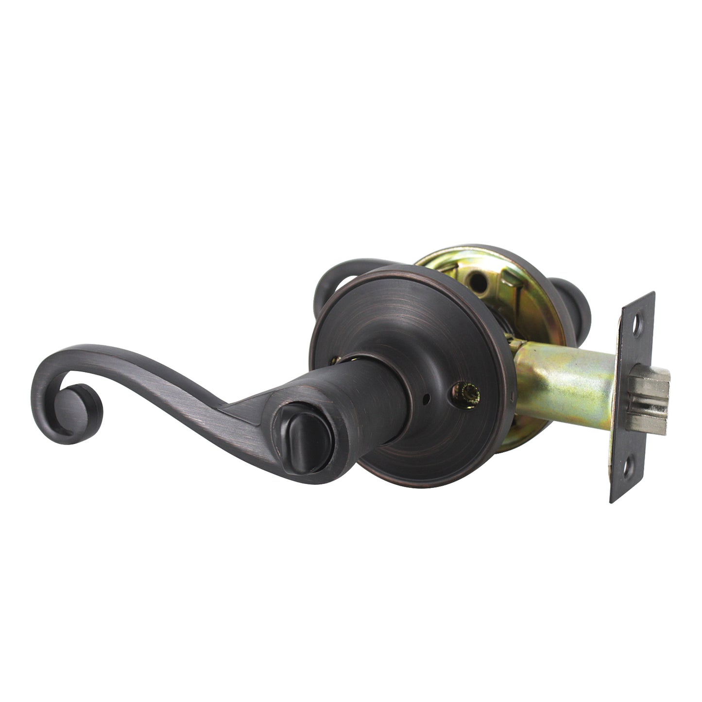 Scroll Wave Style Door Levers Oil Rubbed Bronze Finish Privacy/Passage Function Door Lock - DL851AORB - Probrico