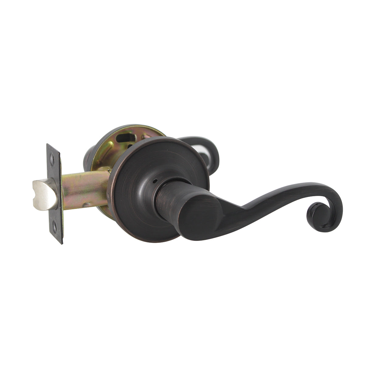 Scroll Wave Style Door Levers Oil Rubbed Bronze Finish Privacy/Passage Function Door Lock - DL851AORB