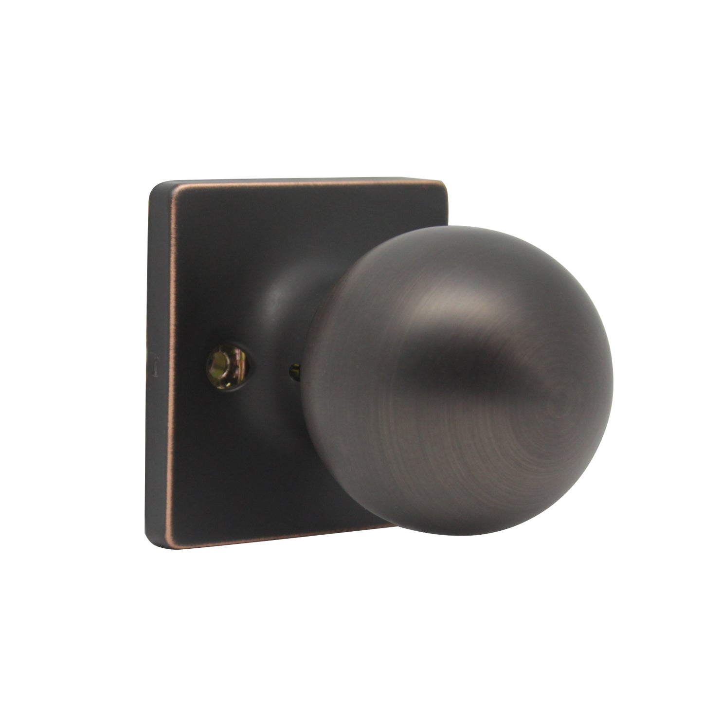 Round Ball Knob with Square Rosette, Interior Passage Door Knobs Oil Rubbed Bronze DLS07ORBPS - Probrico