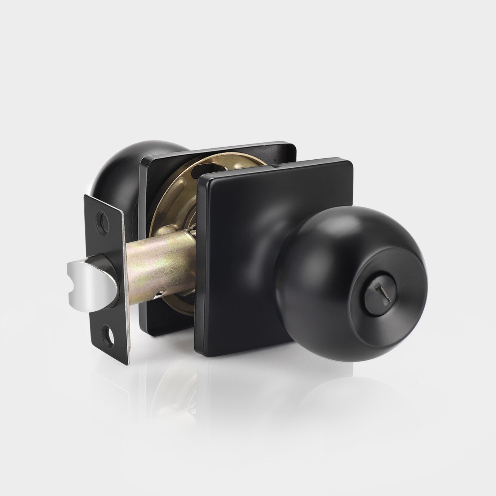 Probrico Various Styles of Black Privacy Locks Door Handle Door Knob and Crystal Door Knob 10 Pack