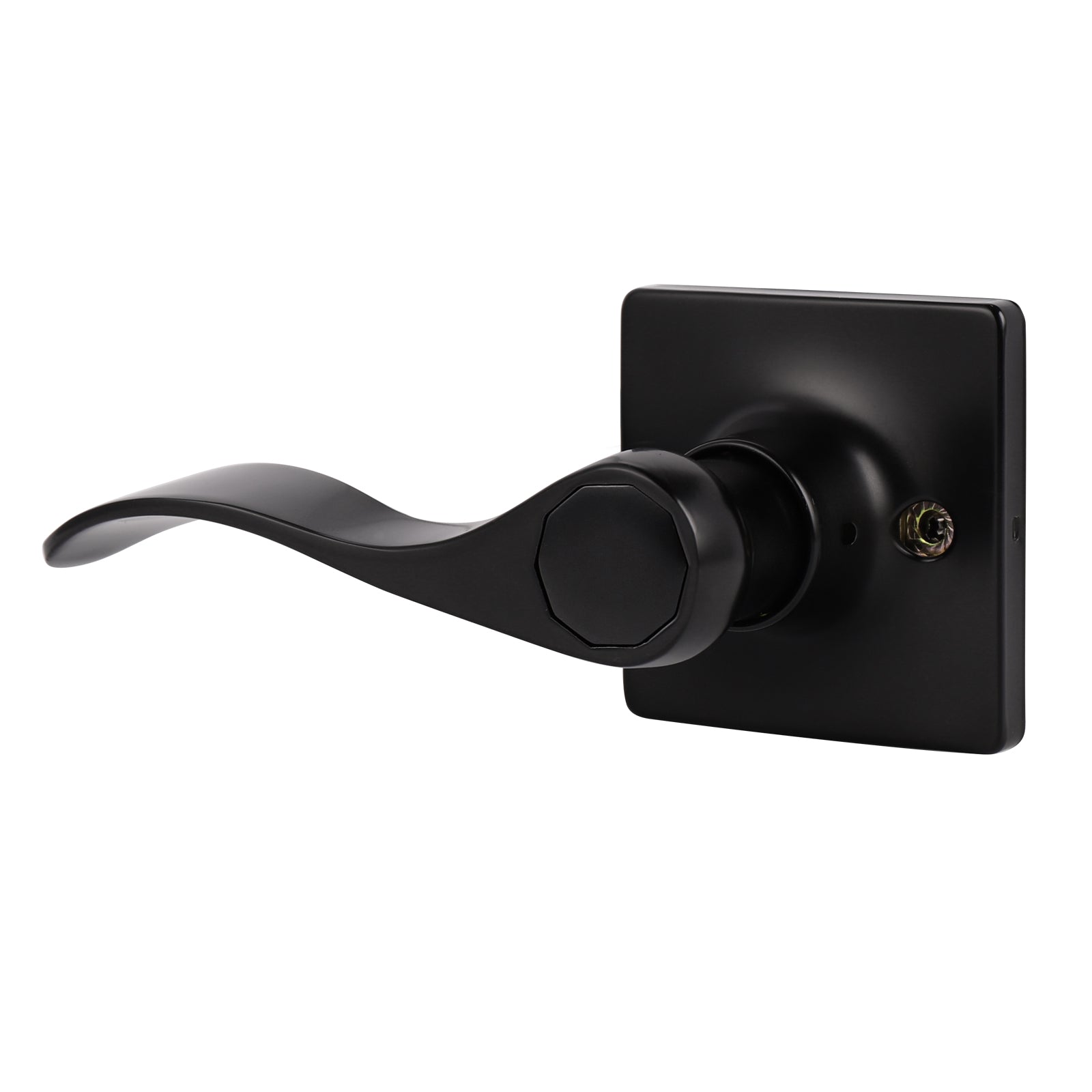Black Door Handles Wave Style Levers, Entry Keyed/Privacy Lock/Passage -  Probrico