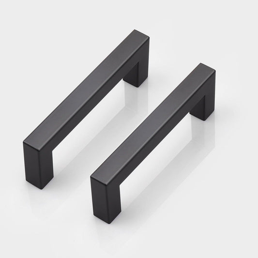 1/2" Square Bar Cabinet Handle Pulls Black Kitchen Hardware Drawer Pull and Knobs 2-12" PDDJS12HBK - Probrico