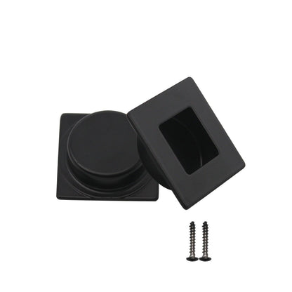 50mm/70mm Square Pocket Door Handles Flush Pull Black Finish - Probrico